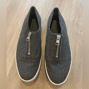 Vince Charcoal Zip Sneakers